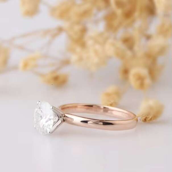 Popular Women Rings Moissanite Diamond Excellent Cut 10k 14k 18k Gold Custom Rings