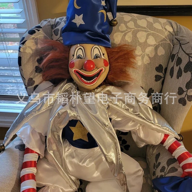 Halloween Toys Poltergeist Clown Doll Creepy Clown Plush Doll Toys Soft Stuffed Doll Gnome Halloween Decoration Funny Collection Home Decor 231016