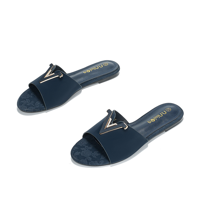 free shipping designer slippers for woman outdoor indoor casual sandals breathable fashion Flat sliders vintage classic trainers beach shoes black pin