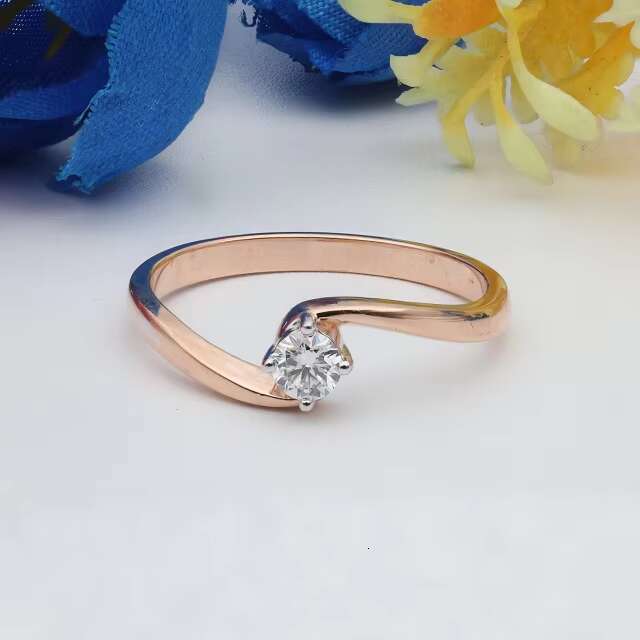 Chic & Simple Rose Gold Wedding Set - Matching Stud Earrings Included
