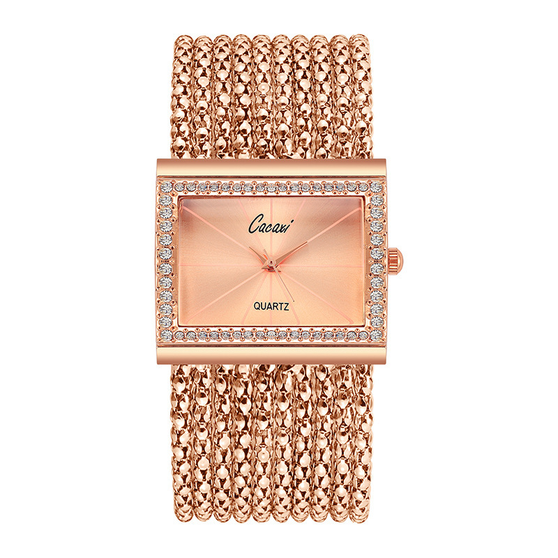 Sophisticated Ladys Jewelry-Watch Hybrid Featuring Shimmering Stones & Sleek Design