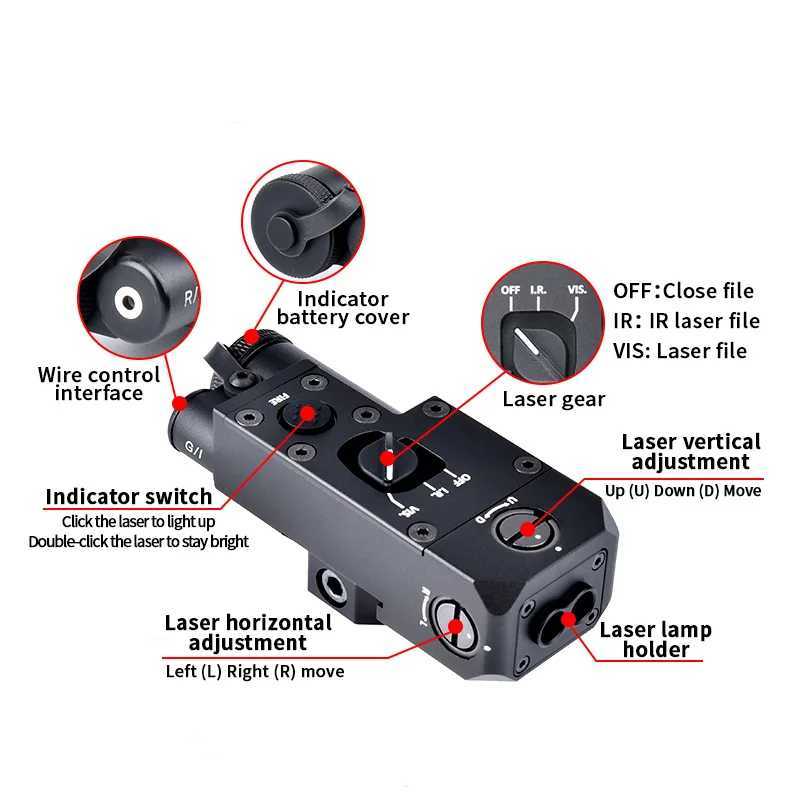 WADSN Tactical CQBL Red/Green/Blue/IR Laser Mod Surir Flashlight With Dual Function Red Switch For Airsoft Hunting Light XJ250626