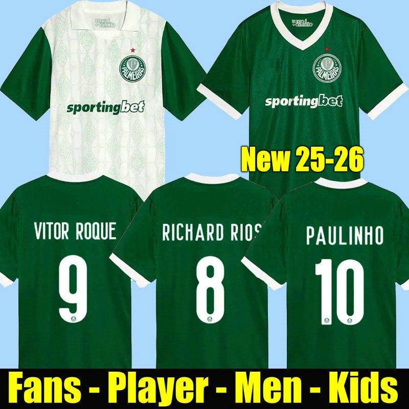 Palmeira jerseys 2025 2026 ESTEVAO VITOR ROQUE Palmeira football shirts 25 26 RICHARD RIOS PAULINHO F.ANDERSON R.VEIGA mans women kids kit Football Shirts
