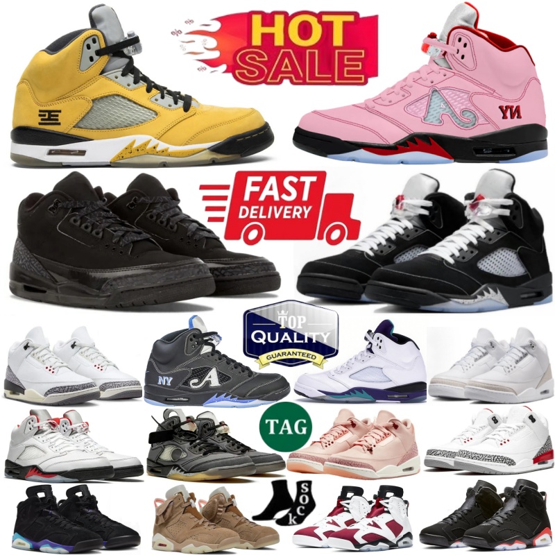 Basketball Shoes 5s 6s Black Cat Metallic Reimagined Unc Fire Red White Cement OG Grape Infrared Tokyo Awake NY Pure Money Moonlight Mens Womens Traine