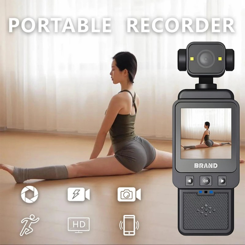 1080P WiFi Sports Camera Wearable Camera Travel Bicycle Driver Recorder Pocket Camera Action Digital Camera Video Recorder for Motorcycle and Vlogging M260228