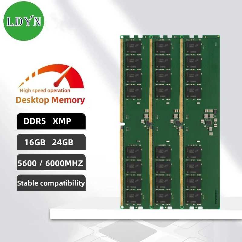 DDR5 RAM 16GB 24GB 5600MH 6000MHz DRAM 288Pin UDIMM Desktop Memory High Performance Gaming Memory for XMP R250626