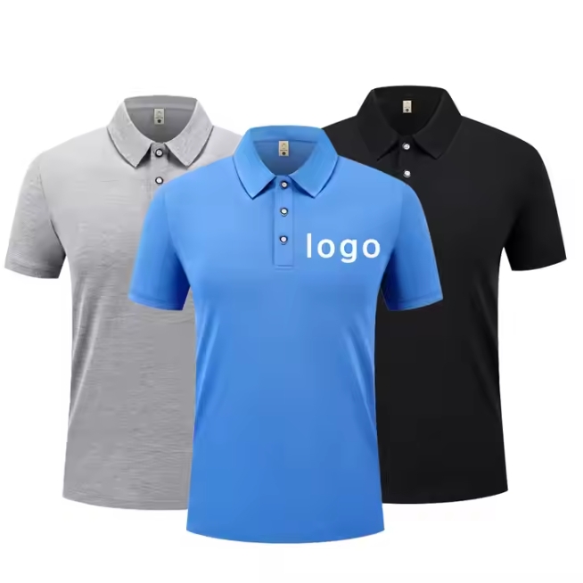 Customized Mens Sports T-shirt with POLO Collar for Office Wear