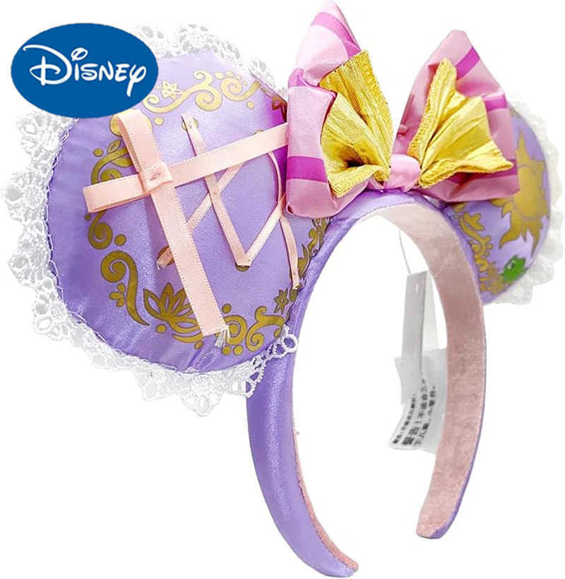Disney Mickey Mouse Ears Headband 2025 Cinderella Rapunzel Princess Bow Minnie Ear Headwear for Adults Kids Holiday Hairband W250625
