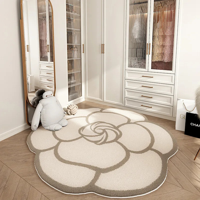 Plush Carpet for Living Room Creative Flower Shape Soft Fluffy Carpets Bedroom Bathroom Antislip Rugs Mat Decorative Doormat 250626