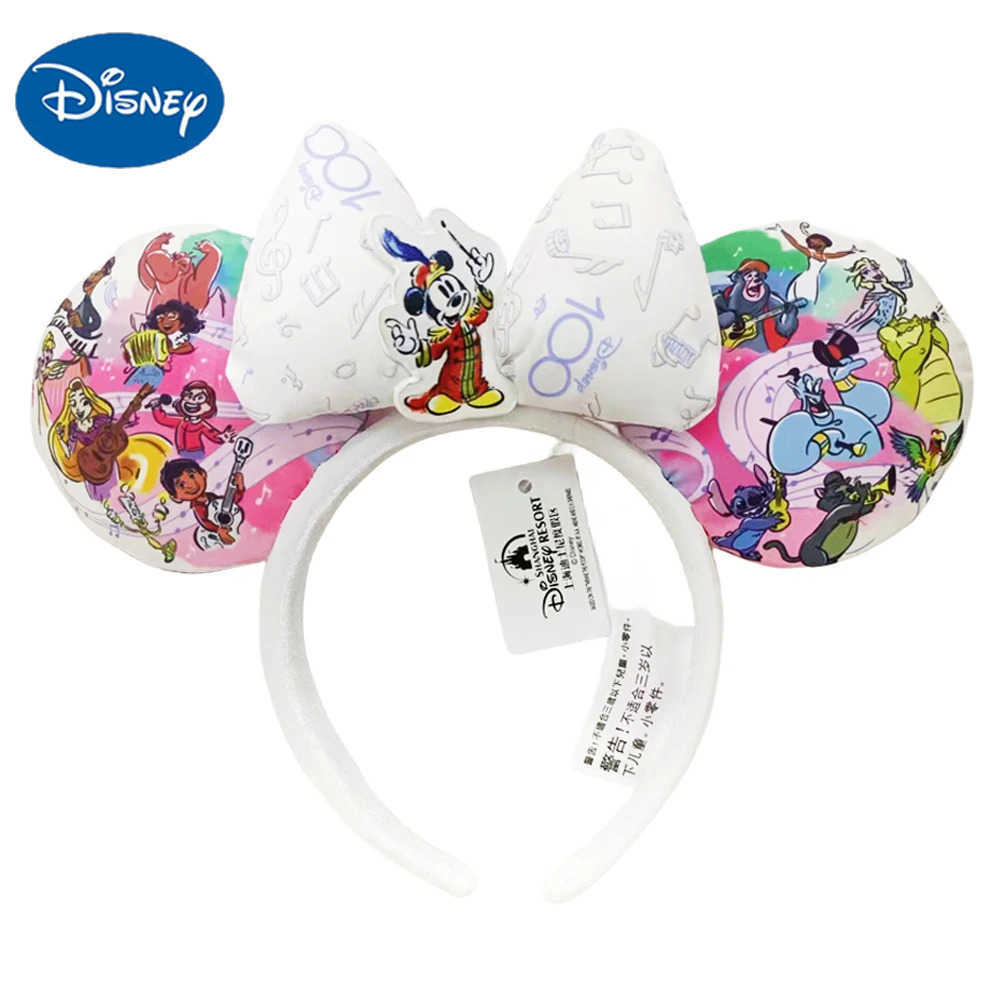 Disney 100th Anniversary Edition Mickey Mouse Headband Musical Director Disneyland Park Minnie Ear Adults/Children Girl Gift W250625