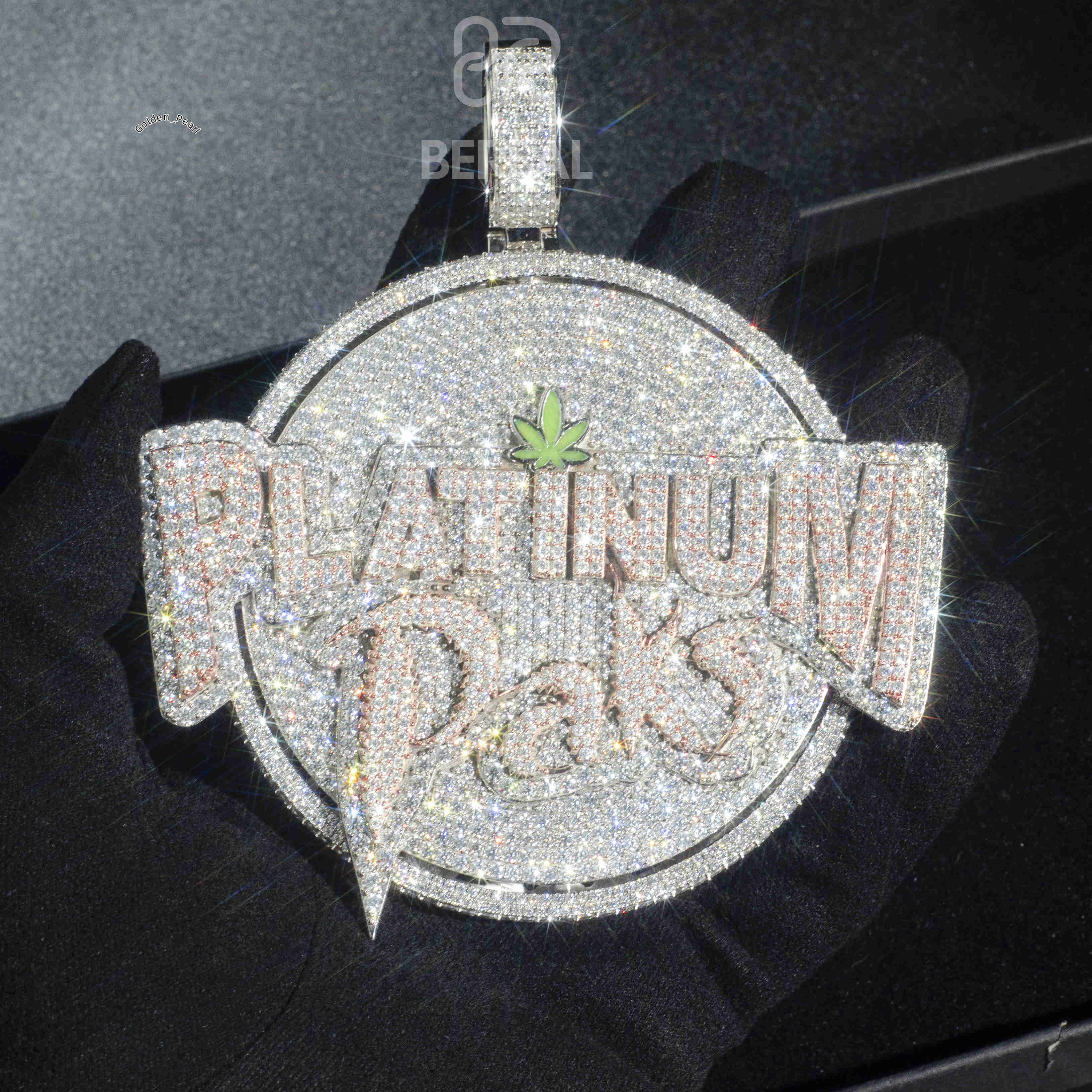 Custom Cuban Link VVS Moissanite Diamonds Pendants Factory Wholesale 925 Silver Hip Hop Fine Jewelry