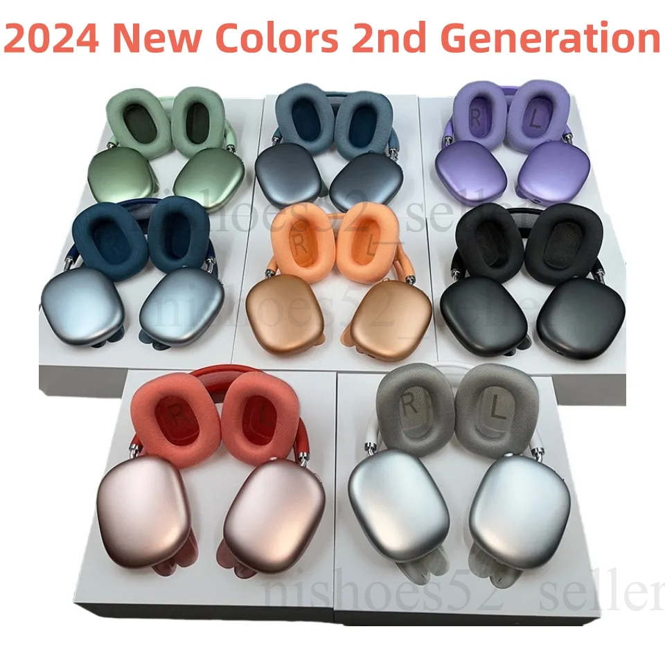 For Pods pro Max 2 Headphones maxes Accessories airpodspro max Wireless Earphone Top Quality Metal Earmuffs Silicone Protective Cases