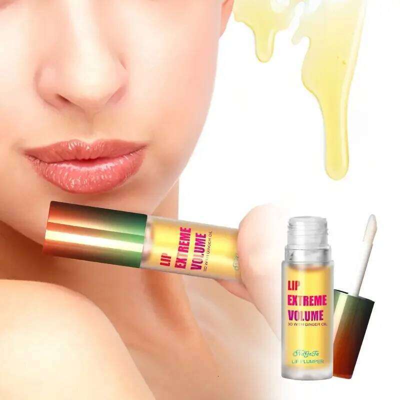 1/2Pcs Ginger And Mint Plumper Oil Radiant,Plumping Lip Volumizing Serum Smoother,Fuller Lips for Youthful and Sexy Look free shipping