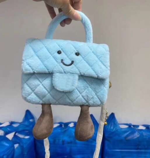 Designer bag 2025 Jellycat Small Fragrant Style Ling Grid Chain Hair Summer New Handbag Luxury Bag Daifei Bag Stuffed Animal Plush Toy Girl Birthday G