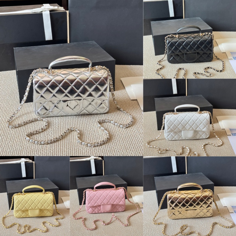 Mini Handbag Designer Top Handle Clutch Bag Women Leather Quilted Chain Shoulder Bag Flap Crossbody Bag