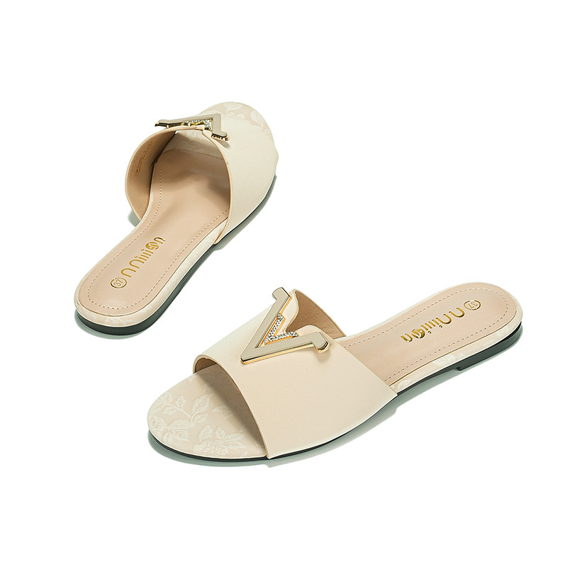 free shipping designer slippers for woman outdoor indoor casual sandals breathable fashion Flat sliders vintage classic trainers beach shoes black pin