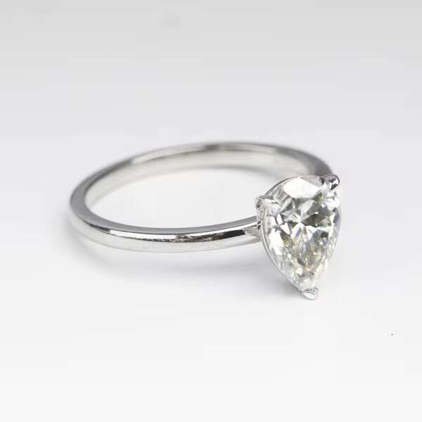Wholesale High Quality 925 Sterling Silver Wedding Engagement Rings Set Cut Moissanite Pear Cut IGI Certified for Womens Party