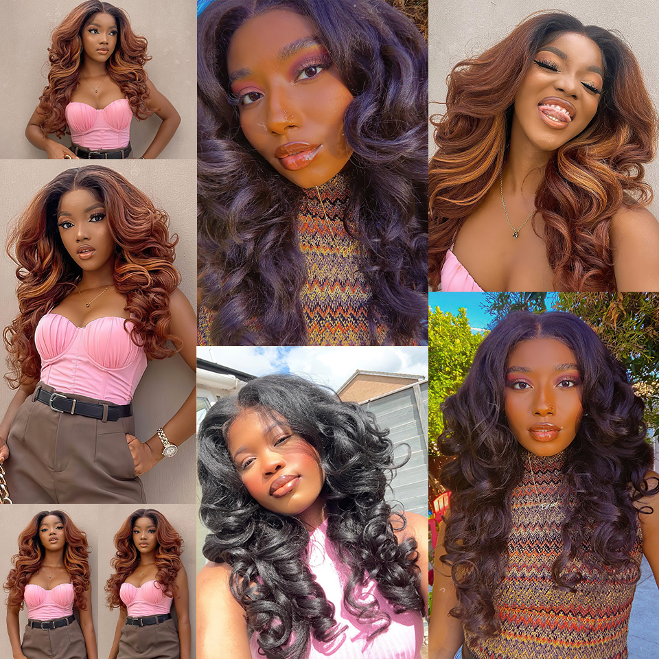 Premium Synthetic Blend Heat Resistant French Curls Blonde Glueless HD Frontal Synthetic Hair Lace Front Wigs 24inch 1pcs