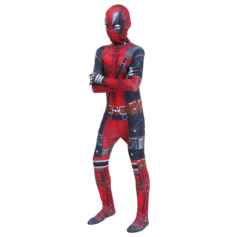 Children's performance costumes, animation games, role-playing costumes, leather masks, red cheap combat costumes, role costumes.