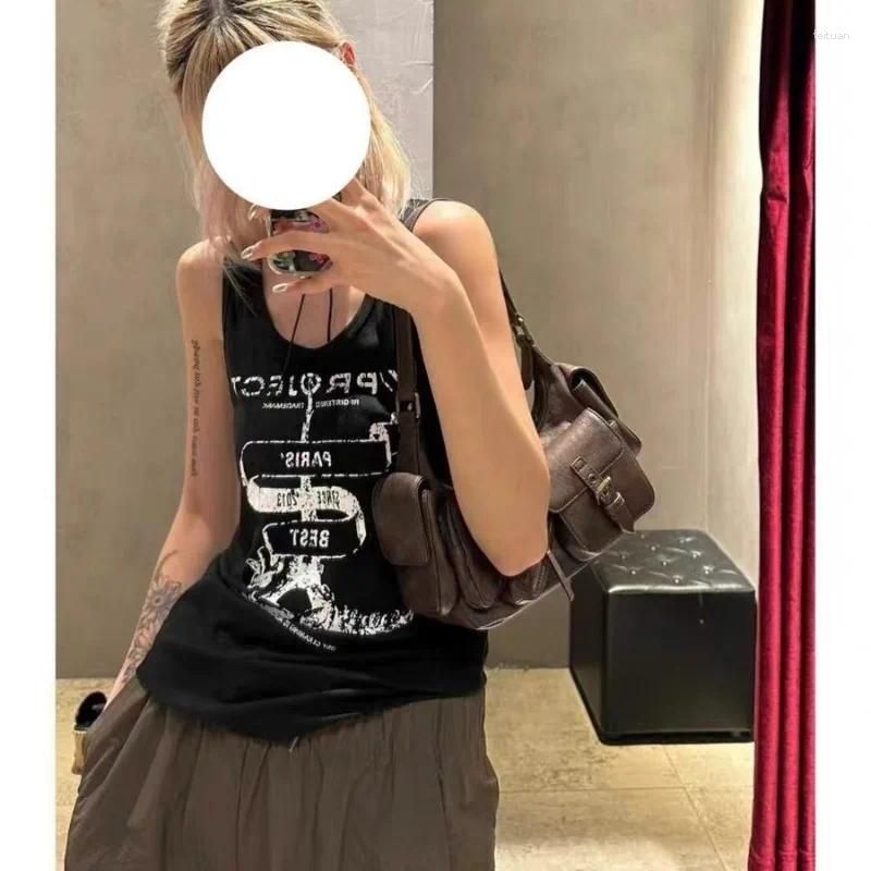 Totes MBTI Vintage Womens Shoulder Bag Y2k Punk American Retro Motorcycle Handbag Designer Cool Girl Advanced Mens Armpit