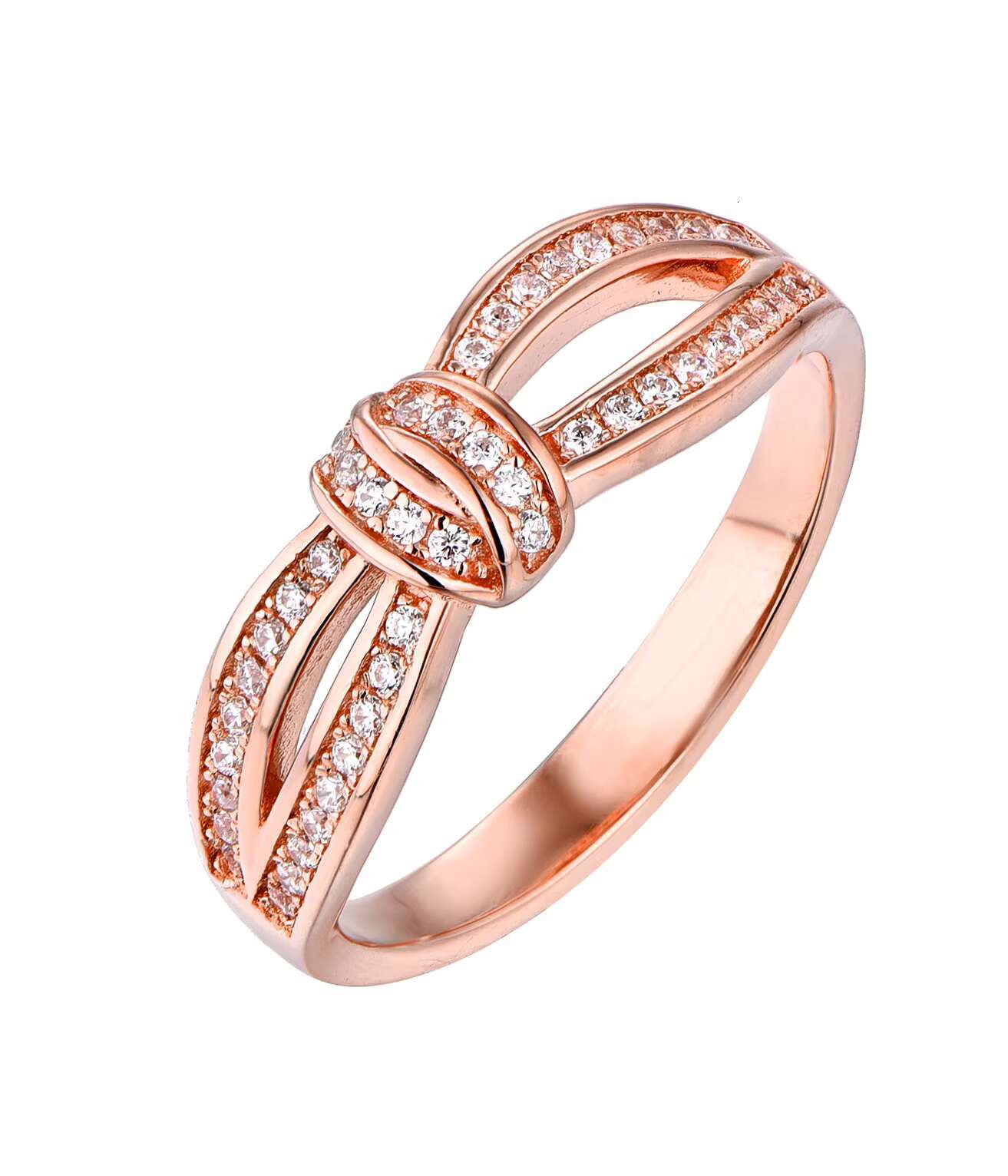Custom OEM Fine Luxury Jewelry Gift 18k Rose Gold Plated 925 Silver Ring Certified Diamond Engagement Women