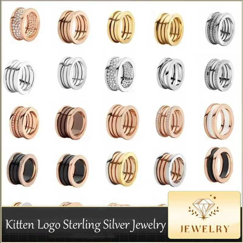 2025 Band Ceramic Rings Classic High-quality Titanium steel Spring Multi-layer BV Ring Classic Design Ring For Women Men Jewelry gift