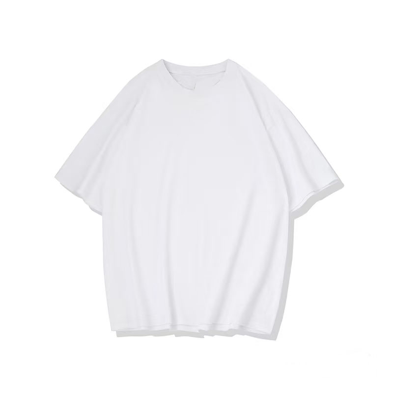 Advanced Jacquard T-shirt men's fashion brand summer plus size heavy short sleeve American high street five and a half sleeves.#0143634