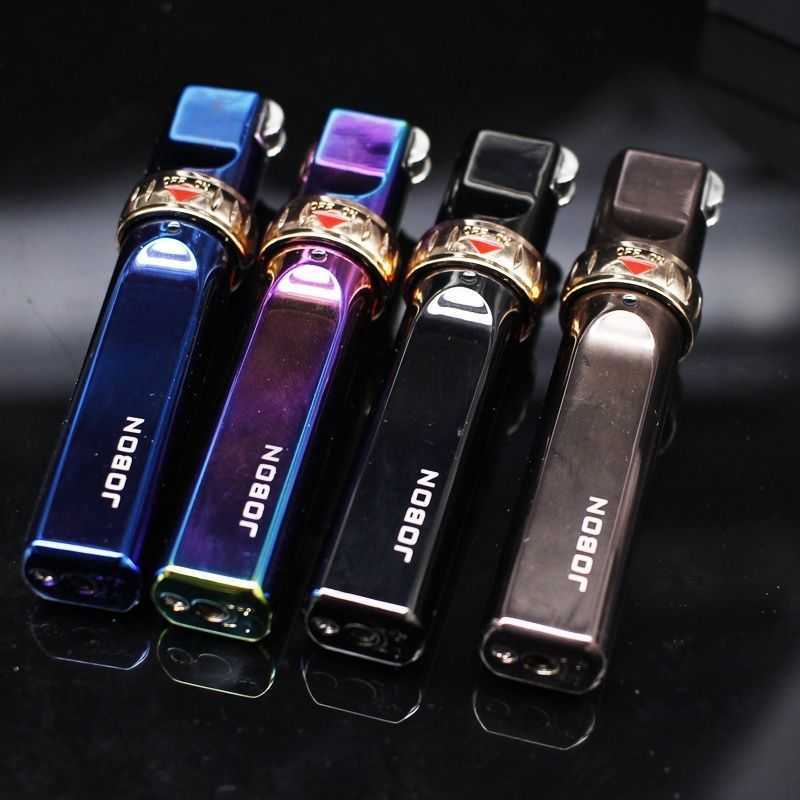 jobon Zhongbang Lighter Creative windproof personalized grinding wheel metal blue flame inflatable lighter High-end gift