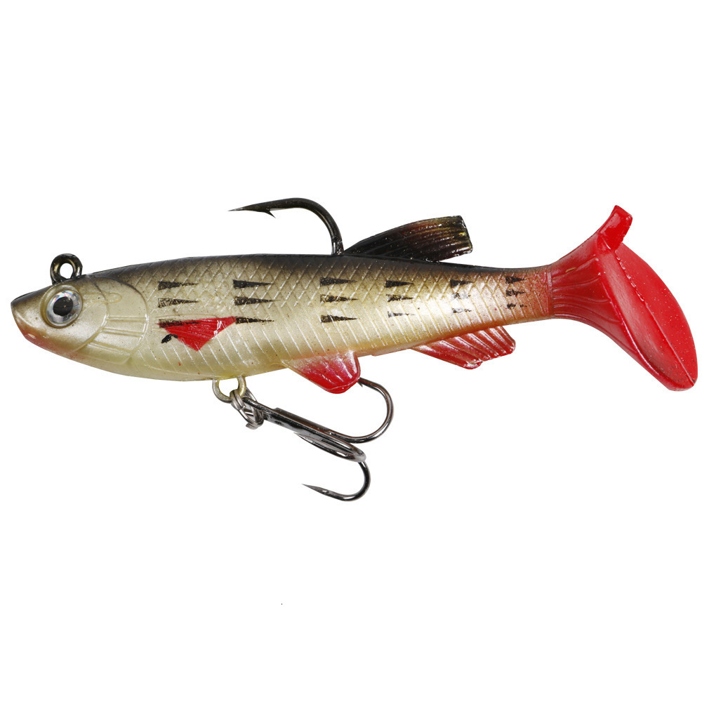 Lure 5 Pieces Boxed Lead Wrapped Set 9.3g/14g T Tail Soft Fish Bait