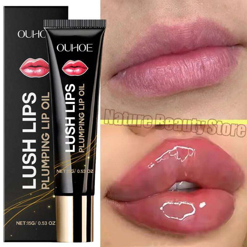 Oil Instantly Volumising Increase Elasticity Long-lasting Moisturize Lip Plumper Gloss Sexy Beauty Makeup free shipping