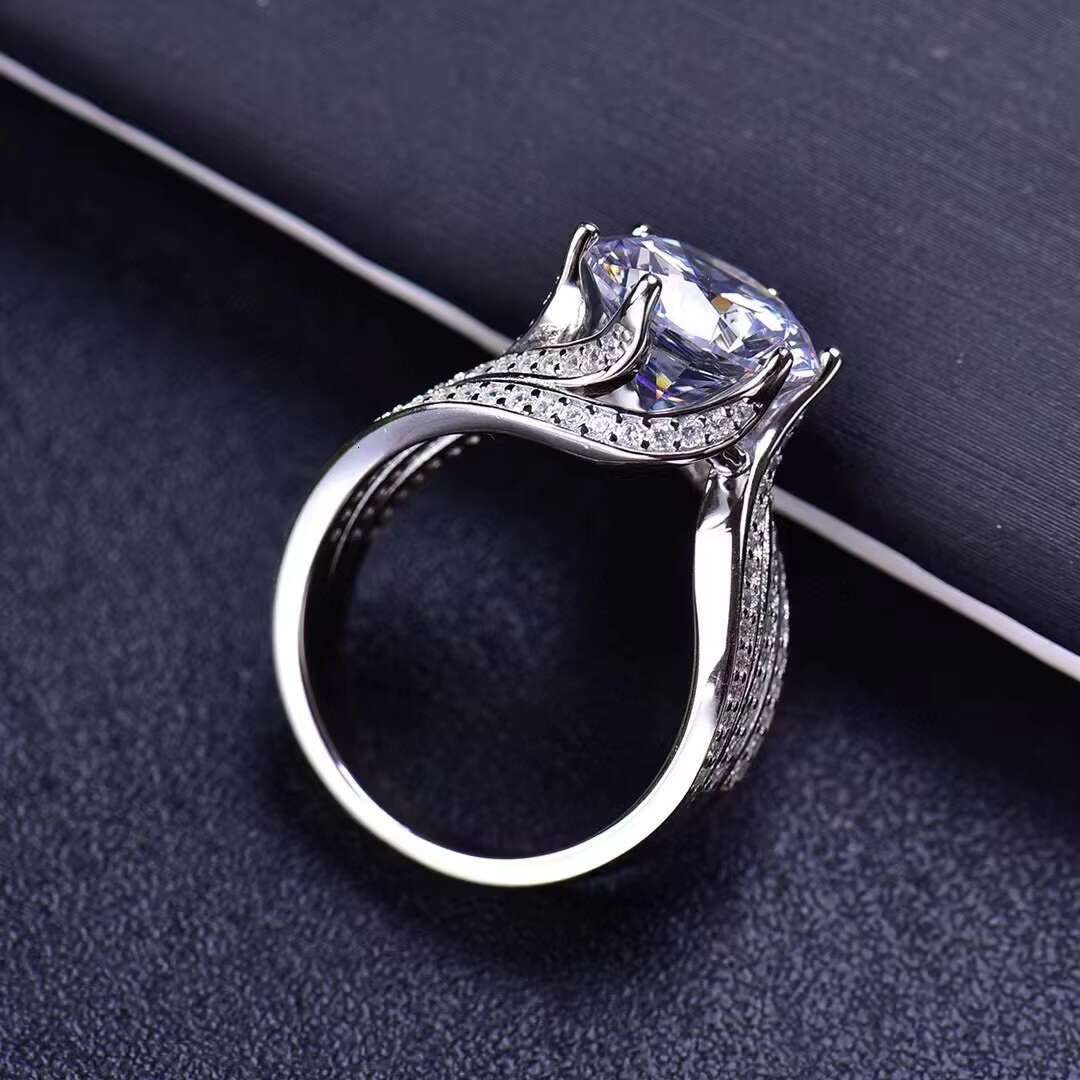 Fashion Similar Moissanite Diamond Rings Fine Jewelry Wedding Engagement Rings for Women
