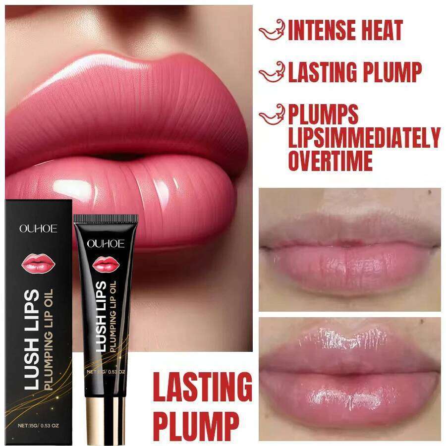 Oil Instantly Volumising Increase Elasticity Long-lasting Moisturize Lip Plumper Gloss Sexy Beauty Makeup free shipping