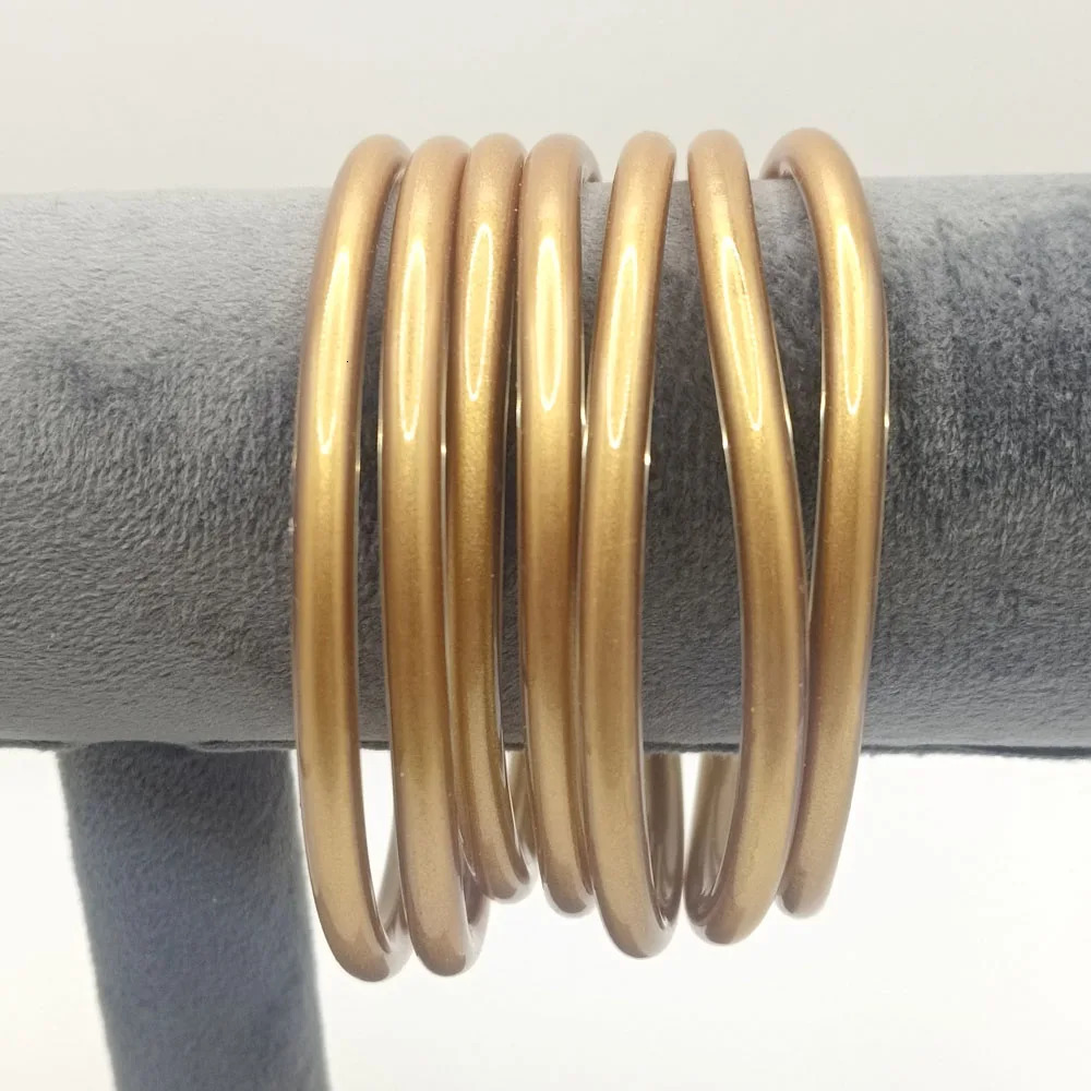 7pcsset Jelly Bangle Bracelet Waterproof Beach for Women Tibetan Buddha Girl 250626