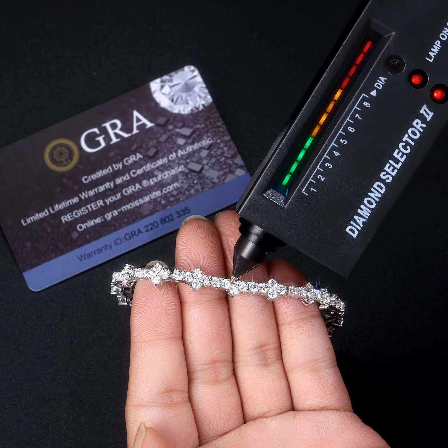 Moissanite Tennis Bracelet 18k White Gold Plated 925 Silver 3mm D VVS GRA Round Cut Women Men Gift Birthday Anniversary Bracelet