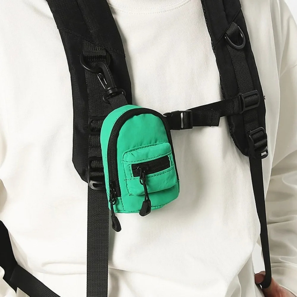 Nylon Hanging Neck Coin Purse Korean Style Crossbody Bag Lanyard Shoulder Bag Multifunction Earphone Storage Bag 250624