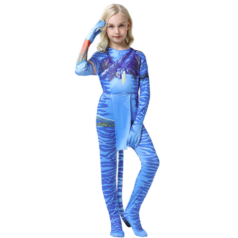Children's performance costumes, blue anime games, role-playing costumes, COS boys and girls' costumes