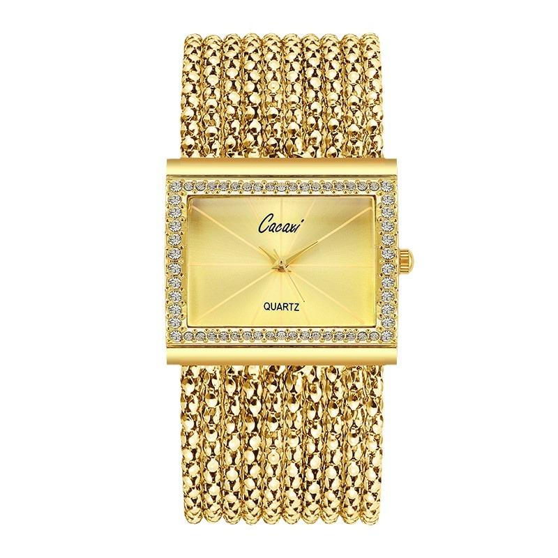 Sophisticated Ladys Jewelry-Watch Hybrid Featuring Shimmering Stones & Sleek Design