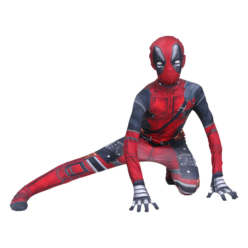 Children's performance costumes, animation games, role-playing costumes, leather masks, red cheap combat costumes, role costumes.