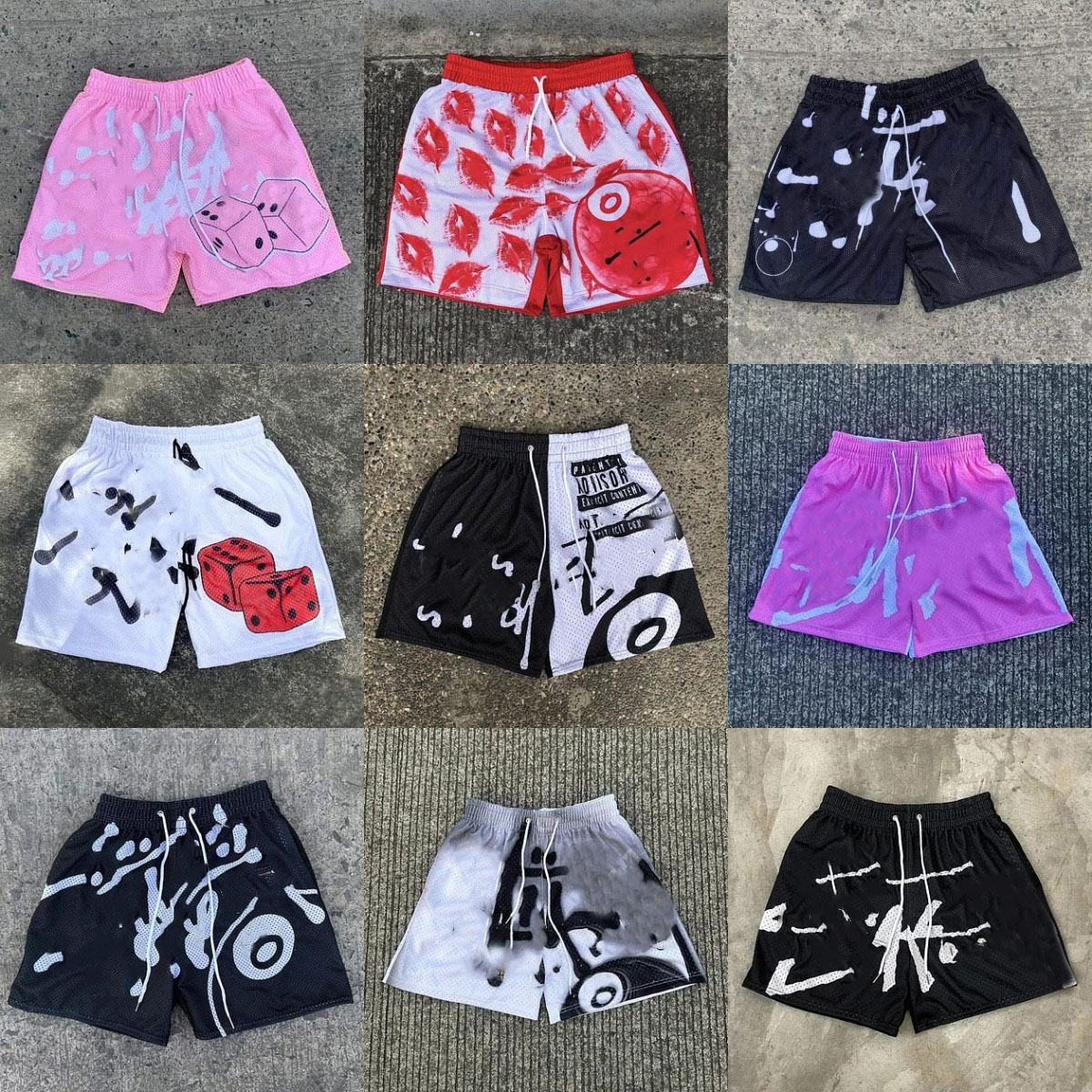 2025 Summer Designer Men's Shorts Quick-drying Shorts Letters Print Drawstring Shorts Sports Breathable Sweat-absorbing Y2K Basketball Shorts