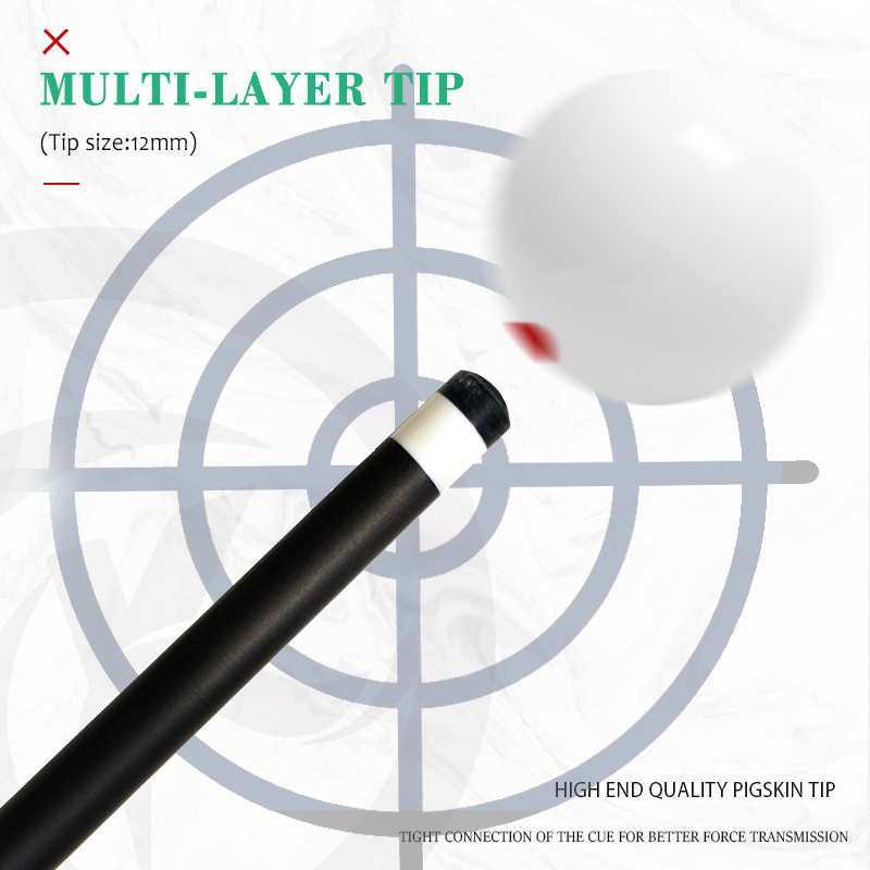 OKHEALING Quicksand Green 1/2 Split Billiard Cue Carbon Fiber Billiard Stick 12mm Pigskin Tip Radial Pin Joint Pool Cues Carbon Carom Cues Professiona