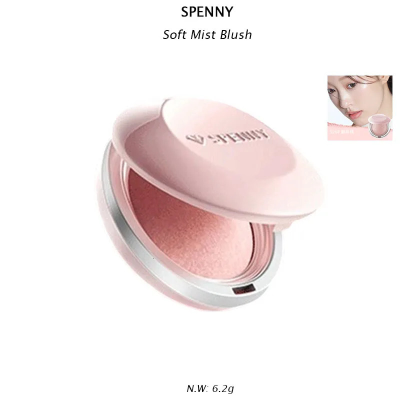 SPENNY Baking Blusher Matte Soft Mist Powder Large Capacity Shrink Expand Color Naturally Brightening Highlight Cheek 6.2g 250626