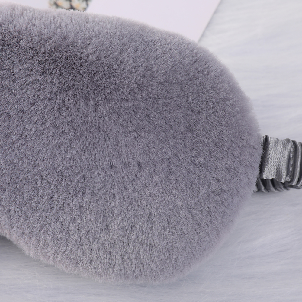 Sunshade sleeping comfort soft-fiber rabbit fur eye mask plush eye mask in stock cute home-use eye protection mask for sleeping purpose