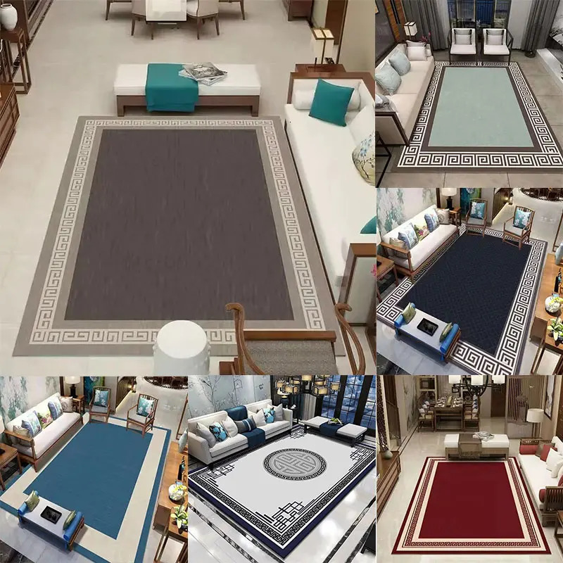 Chinesestyle Carpet Living Room Area Rug Nonslip 3D Printing Office Coffee Table Floor Mat Home Bedroom Study Mats 250626
