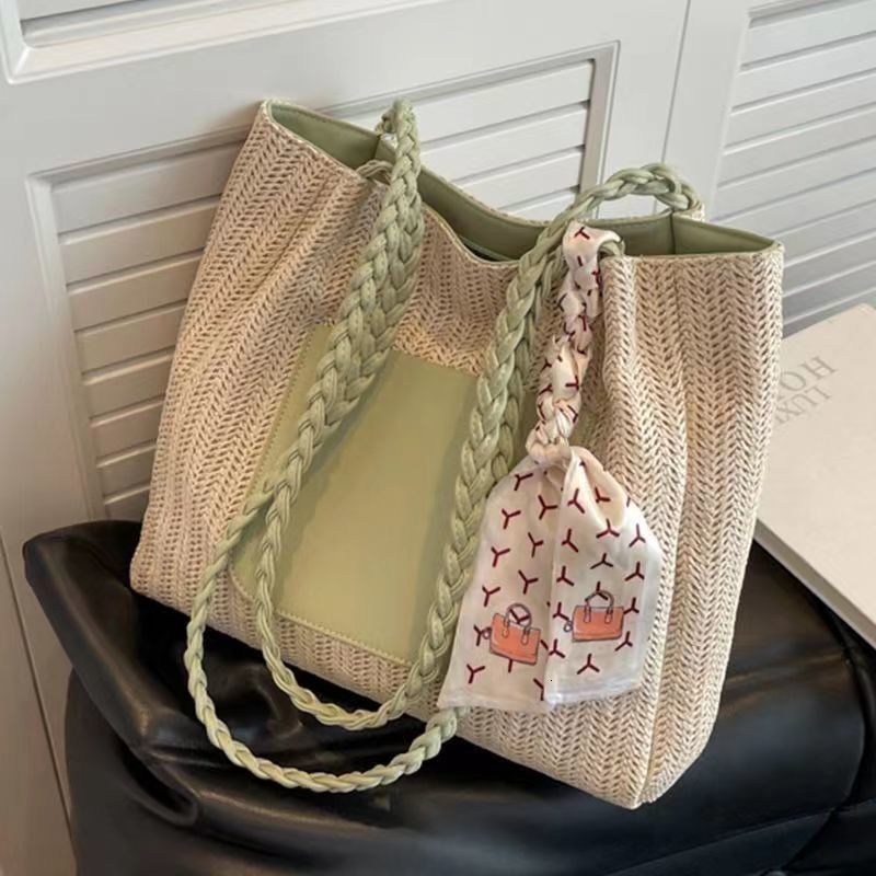 Women's Woven Bag Large Capacity New Designer Shoulder Bag Versatile Commuting Tote Bag Free Shipping Vacation Leisure Beach Bag