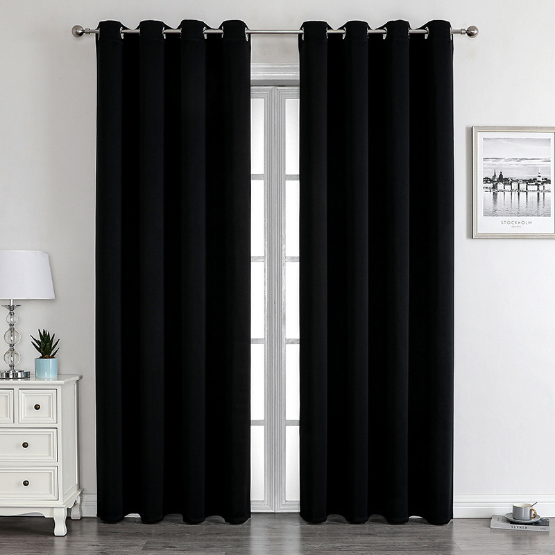 B318 foreign trade high precision full light-proof matte cloth finished curtains wholesale curtain