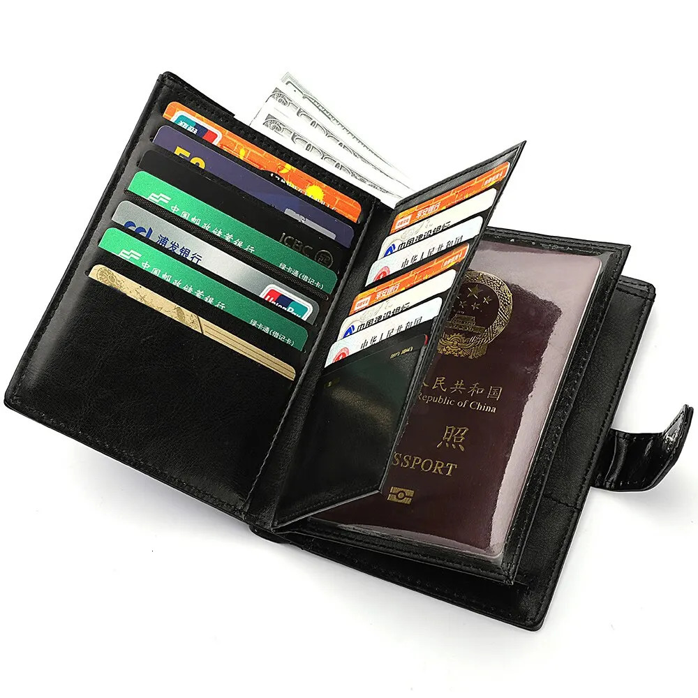 Stylish Travel Passport Bag Multi-Card Card Holder Portable Multi-Function Mens Wallet 250625