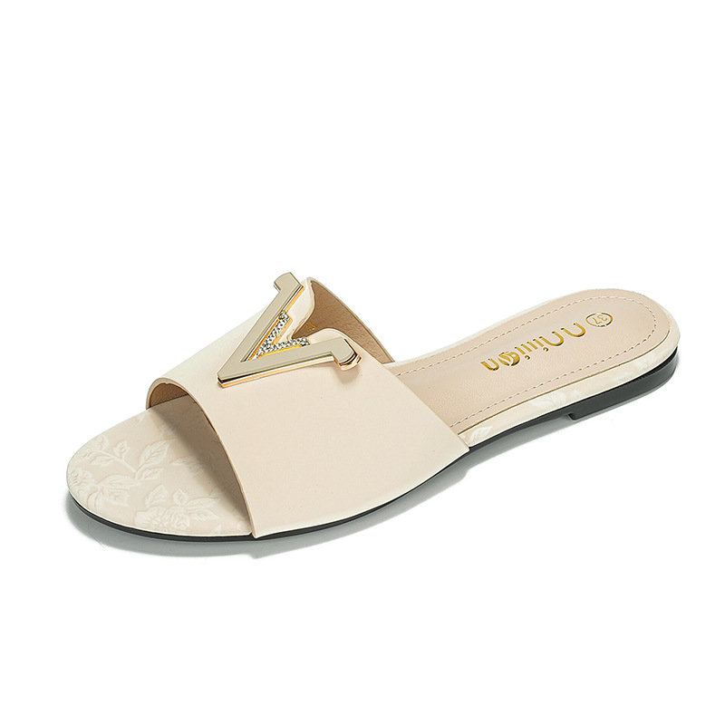 free shipping designer slippers for woman outdoor indoor casual sandals breathable fashion Flat sliders vintage classic trainers beach shoes black pin