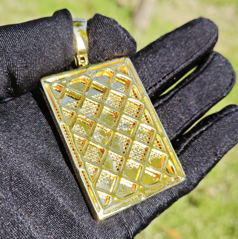 Luxury VVS Moissanite New Streetwear Brand Iced Out Dog Tag Letter Pendant Real Gold Electroplated Full Iced Out Hip Hop Individual Versatile Accessor