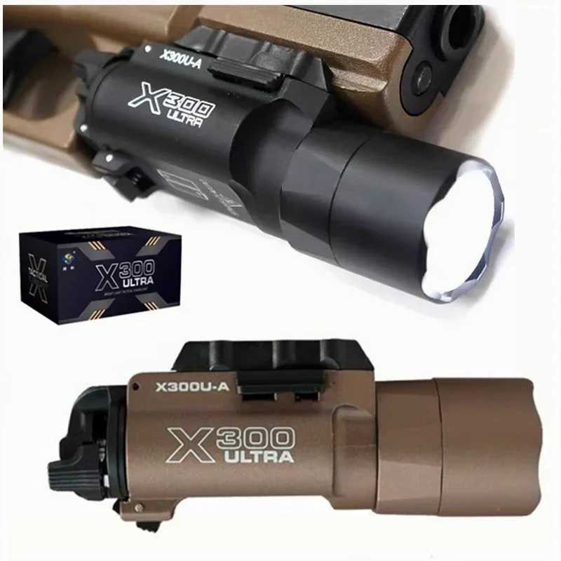 Tactical Surir Sty X300U X300 Ultra X300U-A Flashlight for Pistol Light Airsoft Helmet Light Weapon Torch Strobe 800 Lumens XJ250718