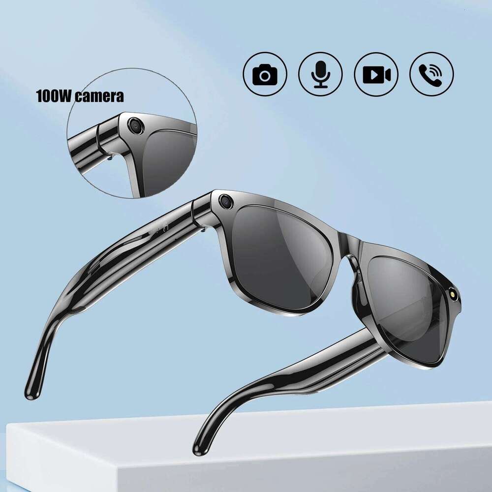 AI with 100W HD Camera Anti Blue Sunglasses Voice Assistant Photo Video Music Calling Smart Glasses For Men Women